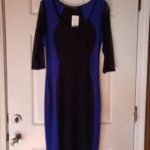 Symphony color block black and royal blue dress. 2XL